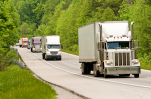 Trucks on Road